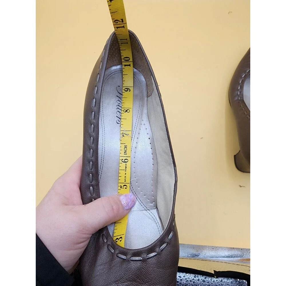Trotters Shoes Jackie Starlight Leather Pump Heels Sz 6M Brown - Picture 9 of 9